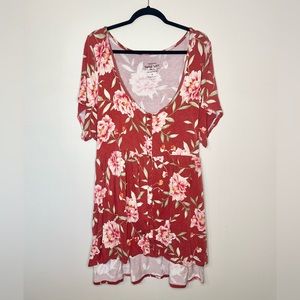 Torrid Soft Knit Floral Tunic Top